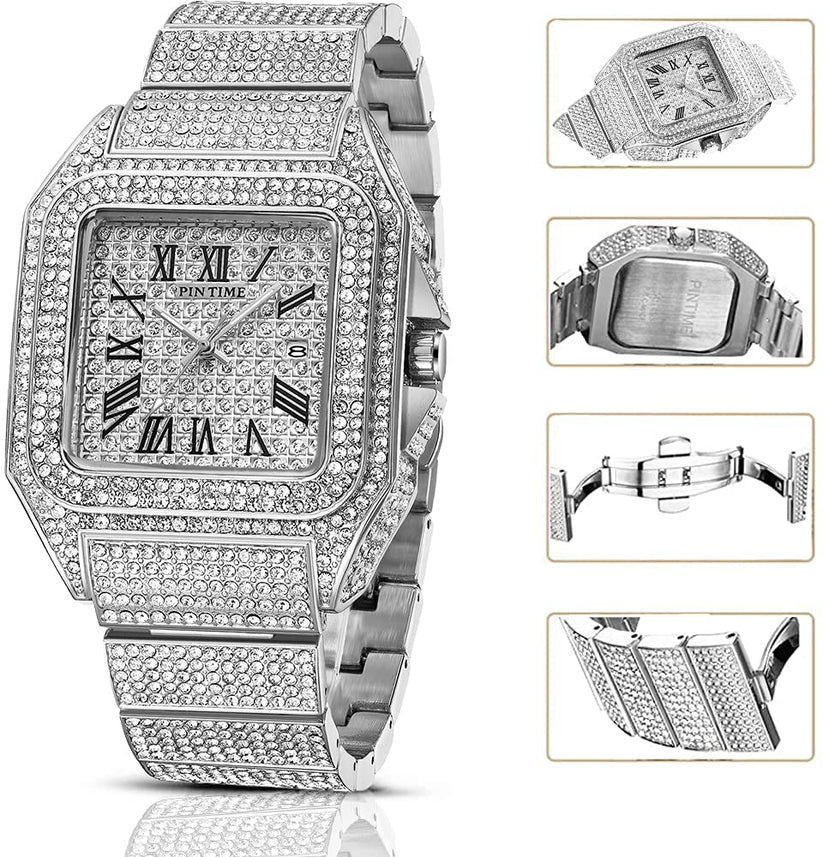 Iced luxury watch